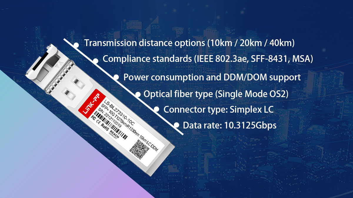 features of 10g bidi sfp+