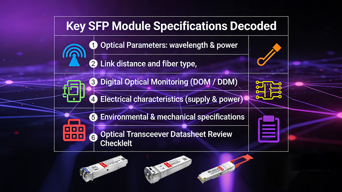 Key SFP Module Specifications