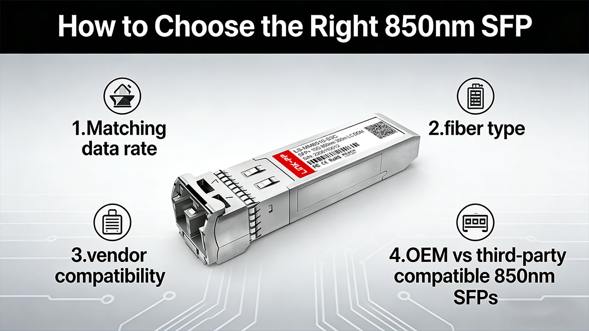 how to choose 850nm sfp