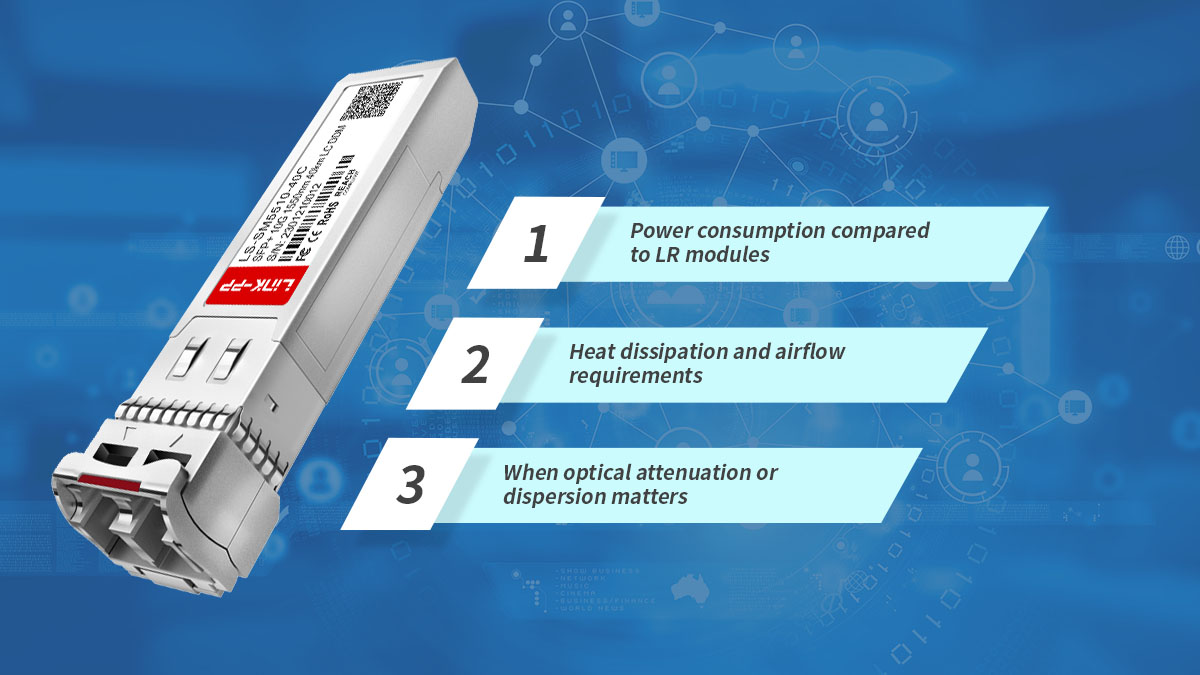 Power of 10GBASE-ER sfp module