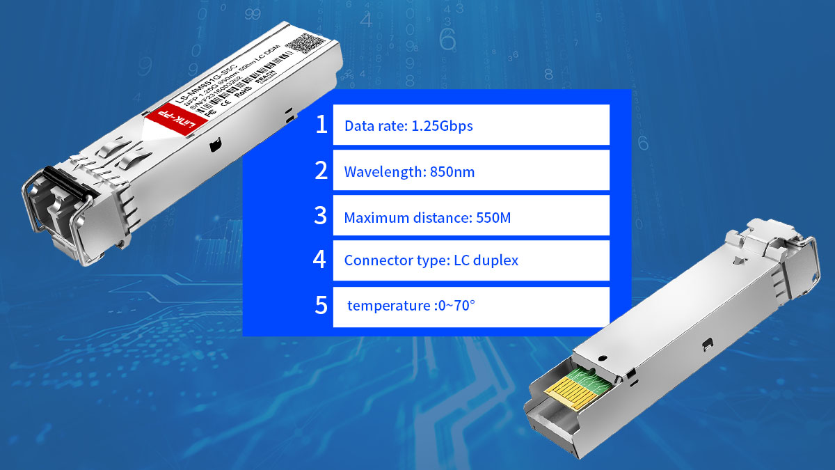 specification of 1000BASE-SX SFP Transceiver Module